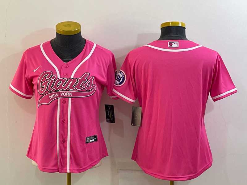 Women's New York Giants Blank Pink With Patch Cool Base Stitched Baseball Jersey,We sell and wholesale Women's New York Giants Blank Pink With Patch Cool Base Stitched Baseball Jersey on line form chian!